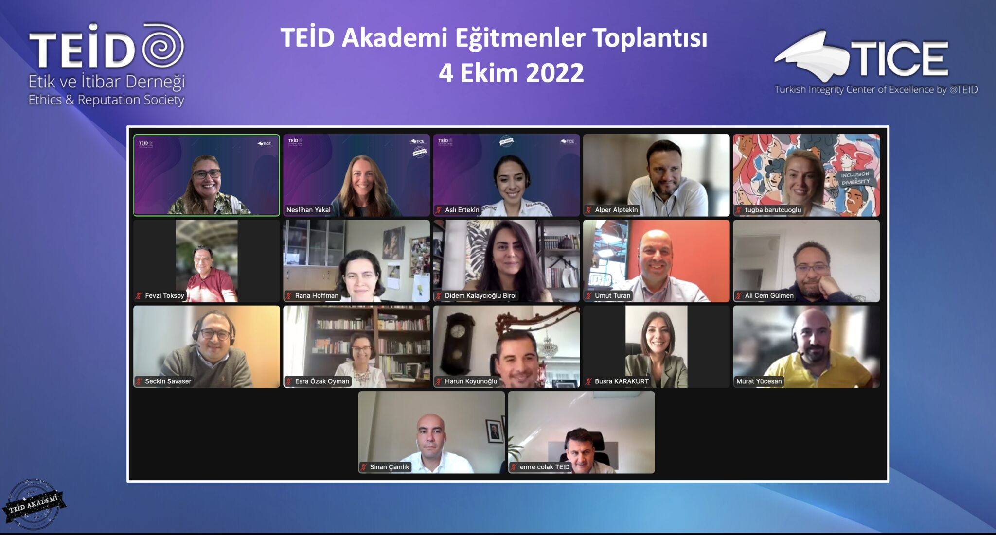 TEiD Akademi Eğitmenler Toplantısı